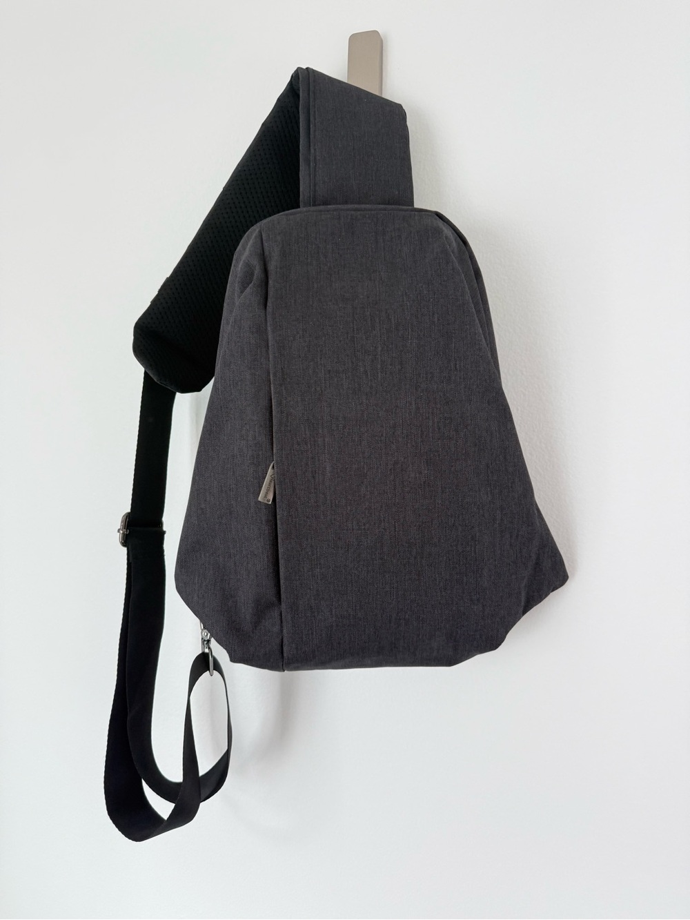 heartbeat unisex Sling Crossbody Bag - Charcoal Gray